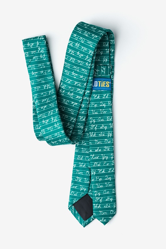 Learning Cursive Hunter Green Skinny Tie