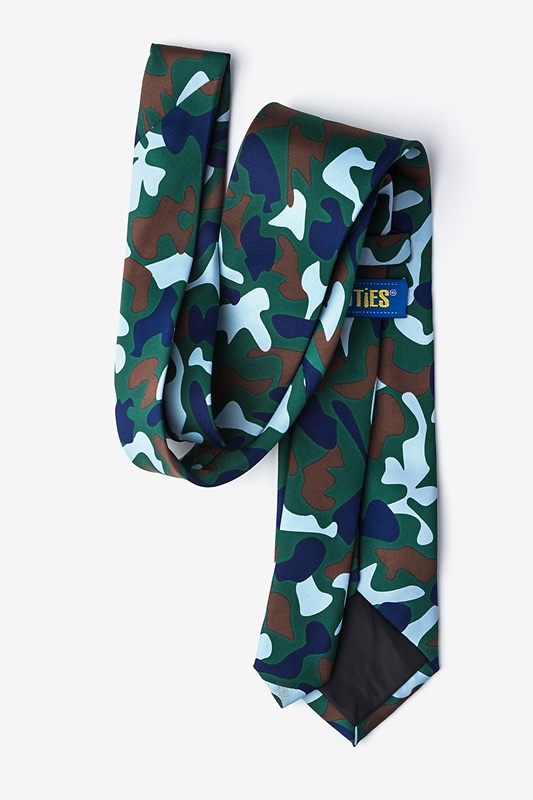 Street Camo Hunter Green Extra Long Tie