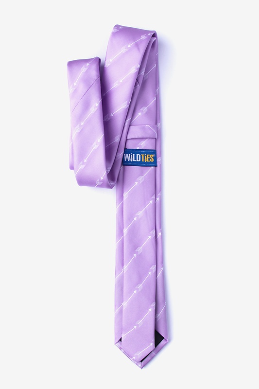 Flying Arrows Lavender Skinny Tie