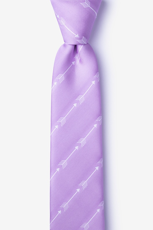 Flying Arrows Lavender Skinny Tie