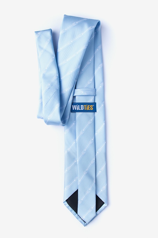 Flying Arrows Light Blue Extra Long Tie