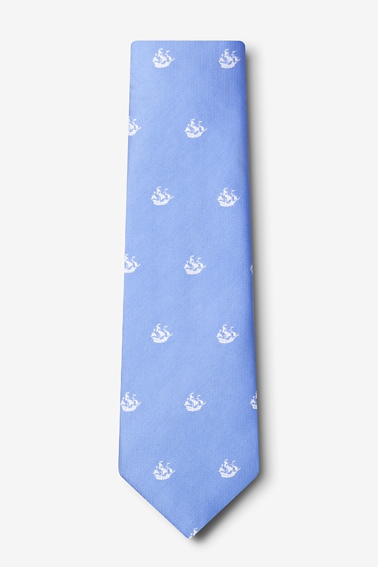 Ships Ahoy Light Blue Extra Long Tie