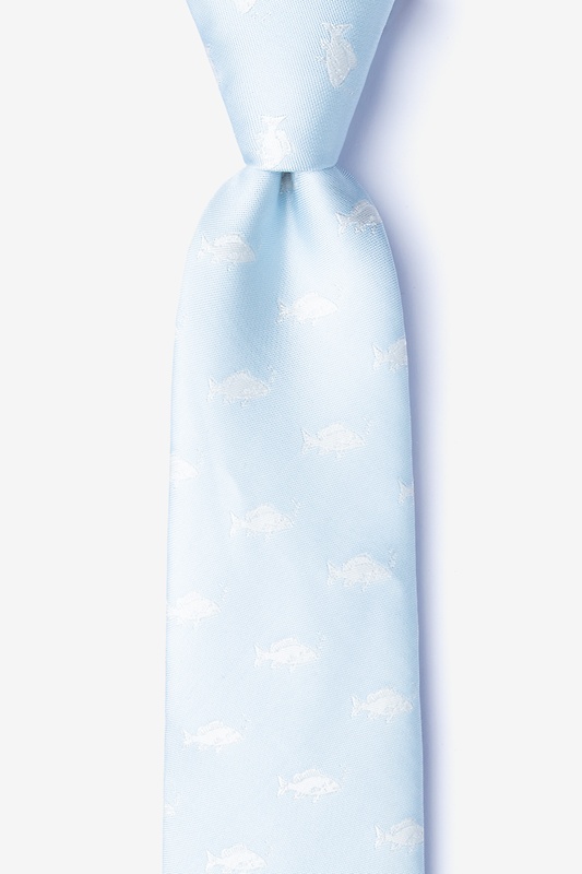 Fish Mineral Blue Extra Long Tie