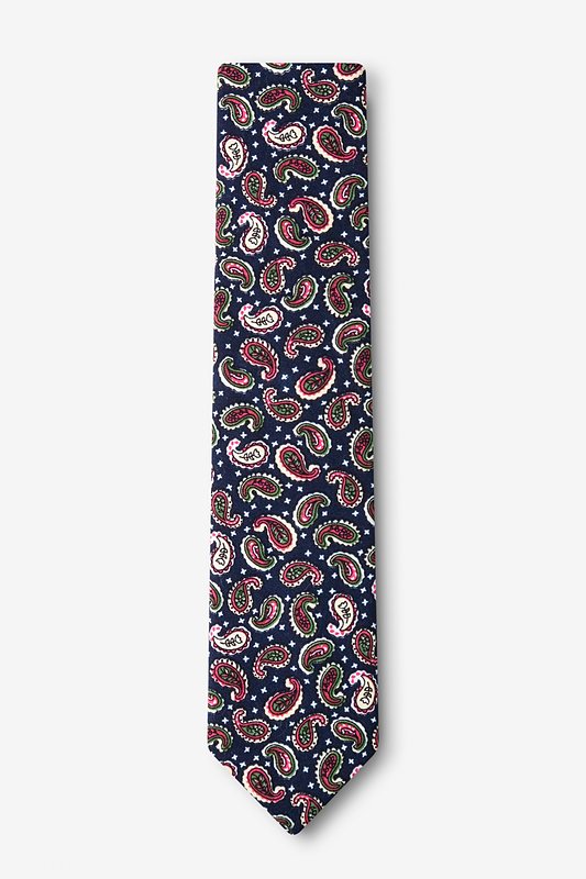 Cedar Hill Navy Blue Skinny Tie