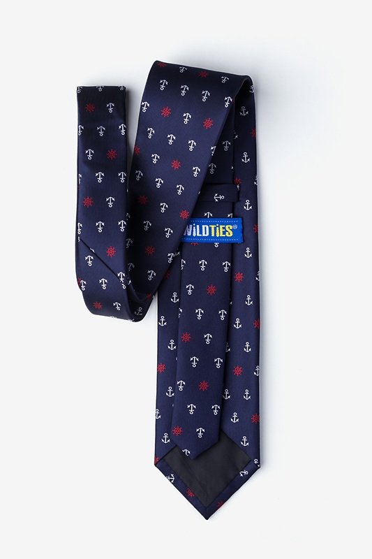 Anchors & Ships Wheels Navy Blue Tie