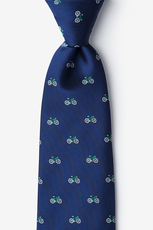 Bicycles Navy Blue Tie