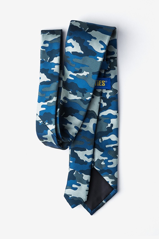 Camouflage Woodland Navy Blue Extra Long Tie