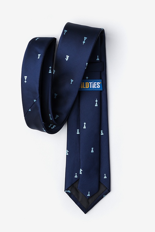 Checkmate Navy Blue Tie