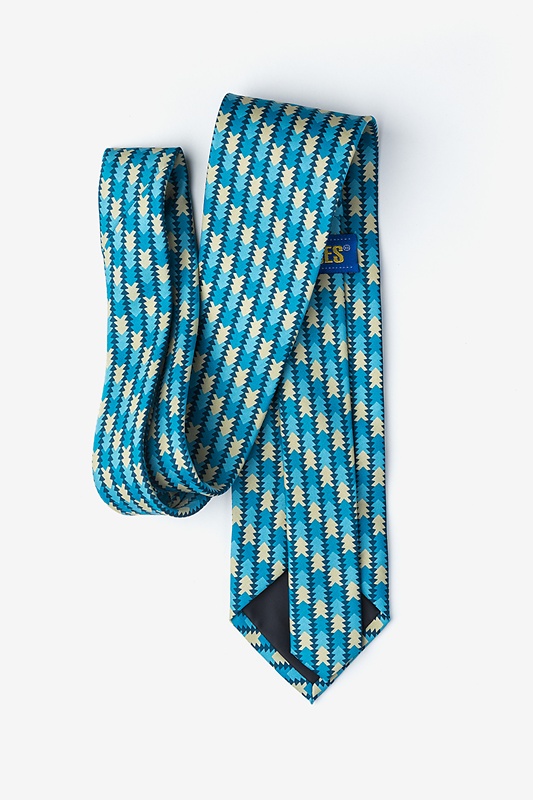 Christmas Tree Abstract Navy Blue Extra Long Tie