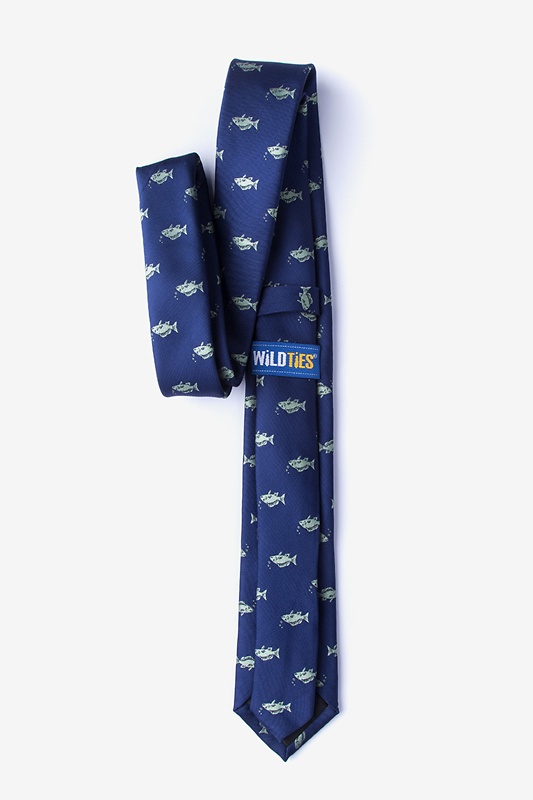 Fish Navy Blue Skinny Tie