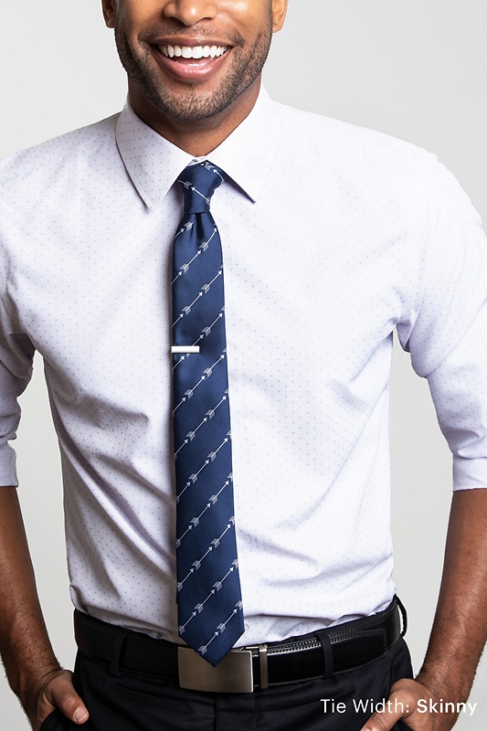 Flying Arrows Navy Blue Extra Long Tie