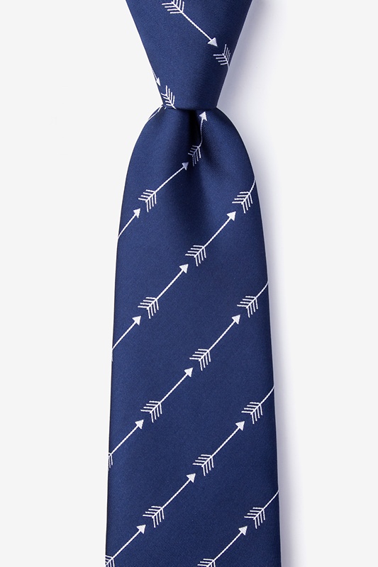 Flying Arrows Navy Blue Extra Long Tie