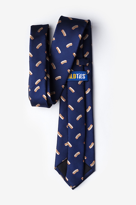 Hot Dogs Navy Blue Extra Long Tie