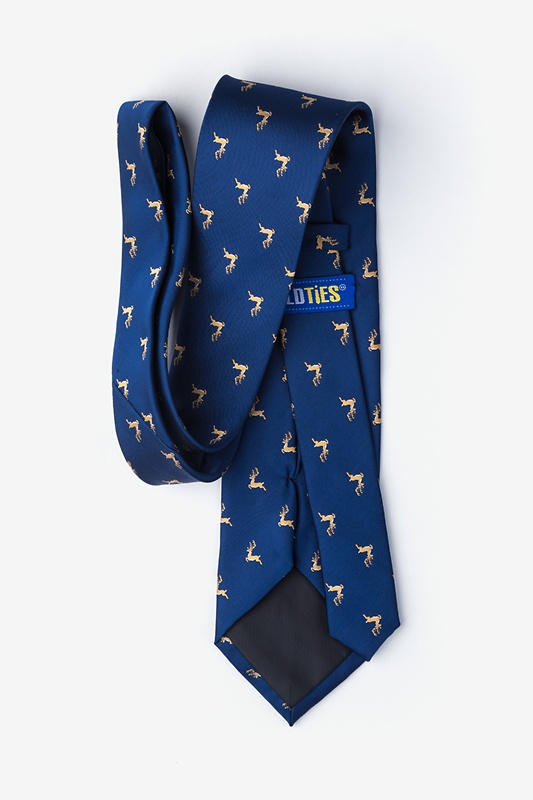 Jumping Reindeer Navy Blue Tie