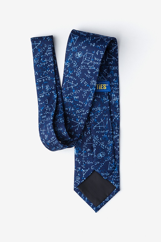 Math Equations Navy Blue Extra Long Tie