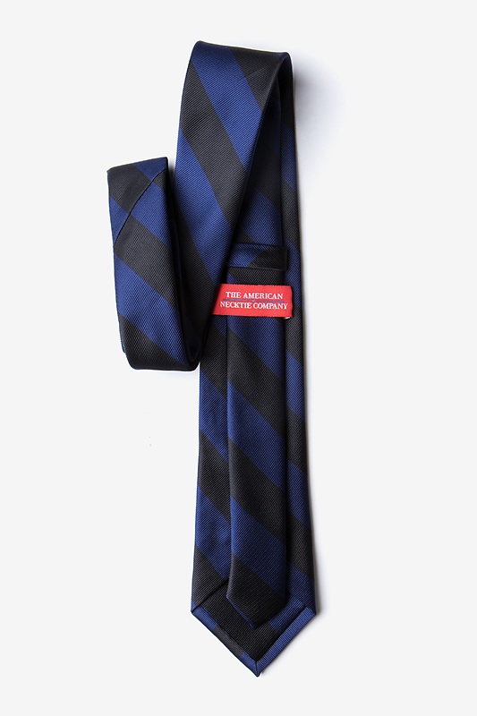 Navy & Black Stripe Navy Blue Tie