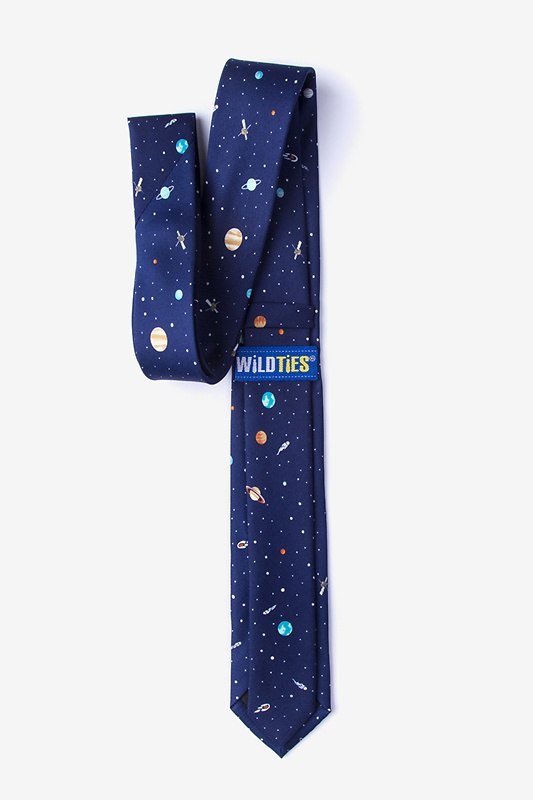 Outer Space Navy Blue Skinny Tie