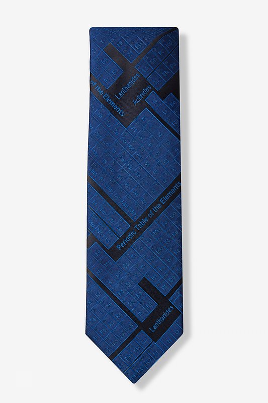 Periodic Table Navy Blue Extra Long Tie