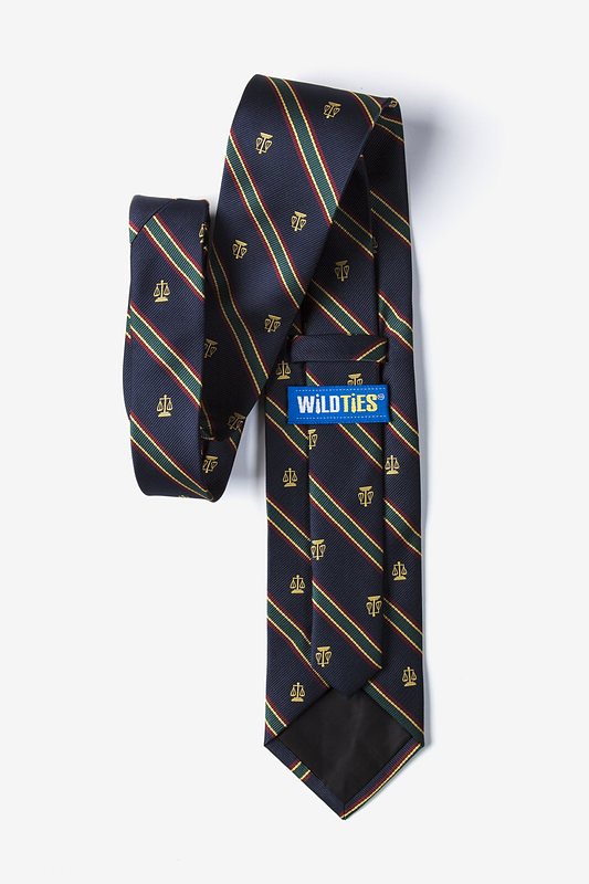 Scales of Justice Blue Navy Blue Tie