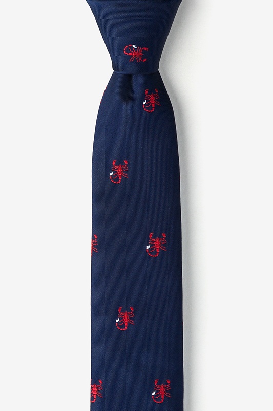 Scorpions Navy Blue Skinny Tie