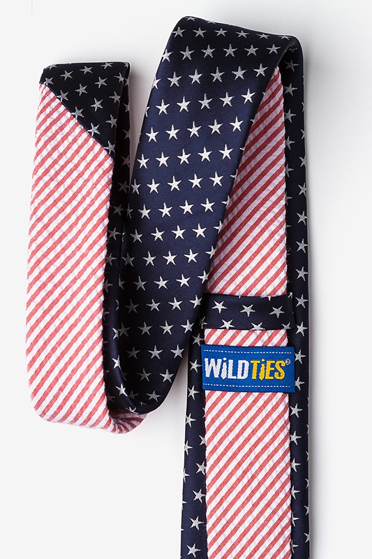 Stars & Stripes Navy Blue Skinny Tie