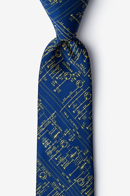 Transistor Radio Schematics Navy Blue Tie