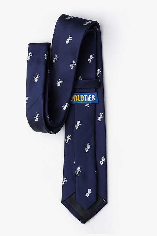 Unicorns Navy Blue Extra Long Tie