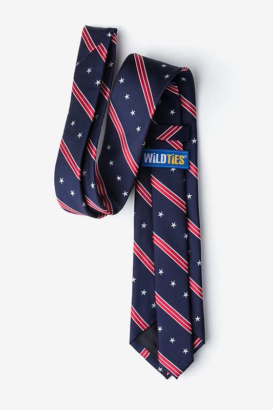 USA Stripe Navy Blue Tie