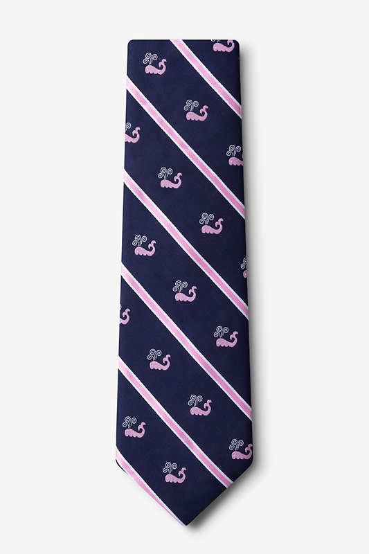 Whales Navy Blue Tie