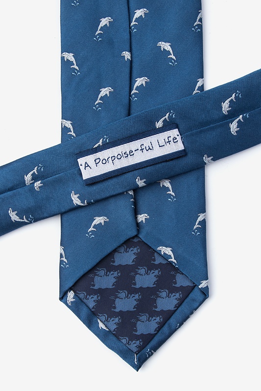 A Porpoise-ful Life Navy Blue Tie