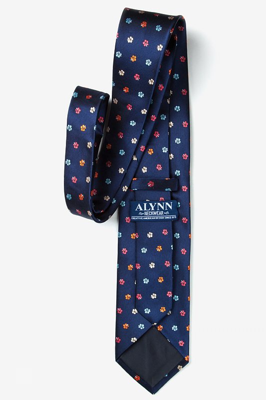 Awesome Blossoms Navy Blue Extra Long Tie