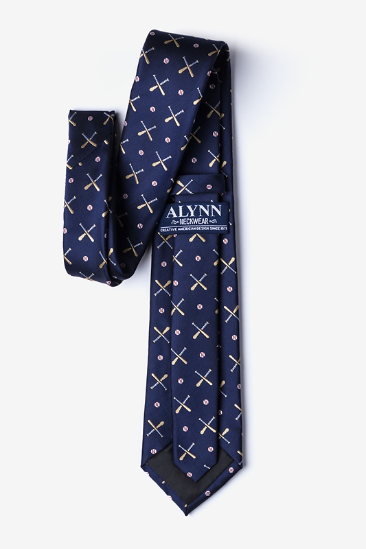 Batter Up Navy Blue Tie