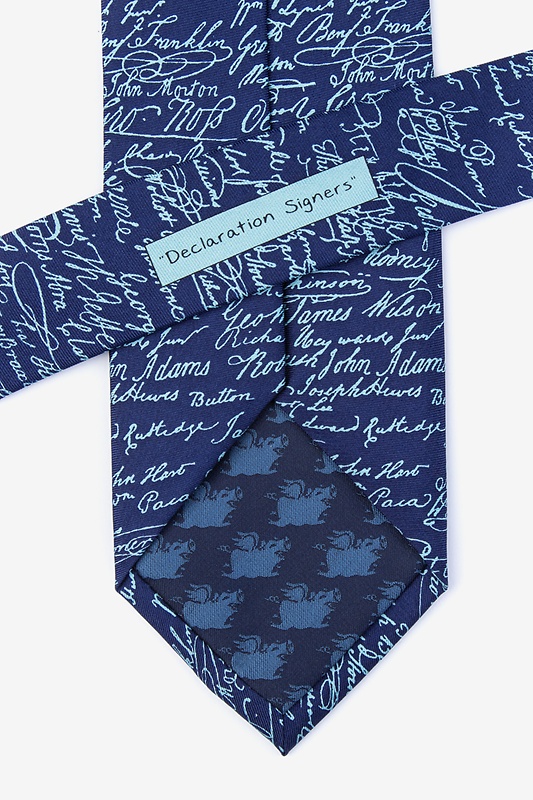 Declaration Signers Navy Blue Tie