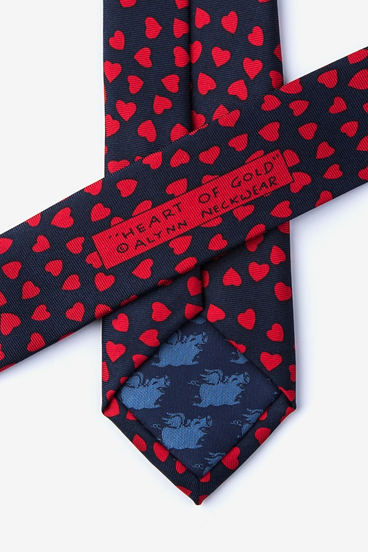 Heart of Gold Navy Blue Skinny Tie