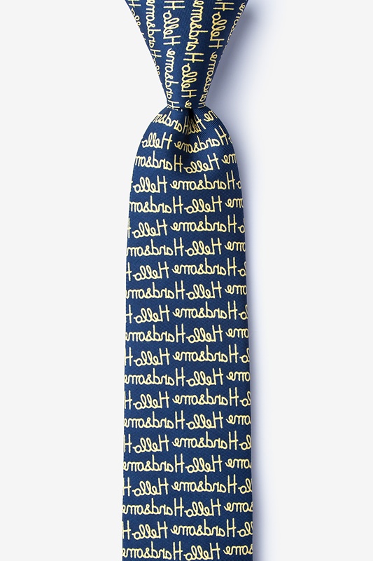 Hello Handsome Navy Blue Skinny Tie