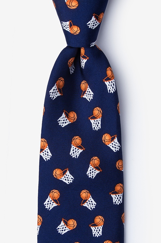 Hoops Navy Blue Tie