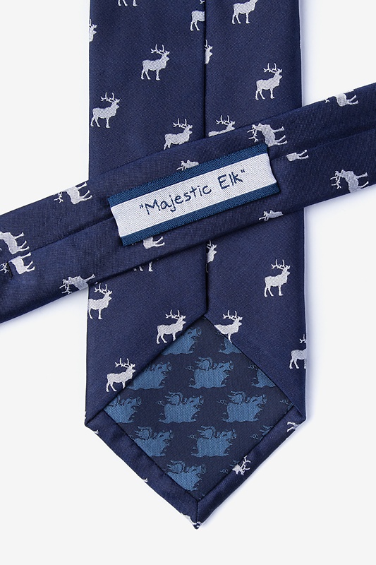 Majestic Elk Navy Blue Extra Long Tie