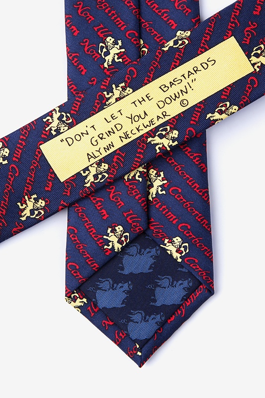 Non Illegitimi Carborundum Navy Blue Skinny Tie