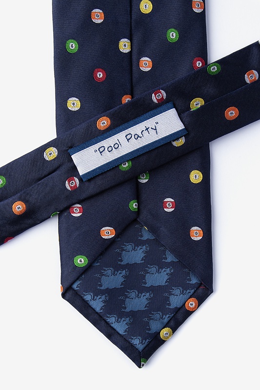 Pool Party Navy Blue Extra Long Tie