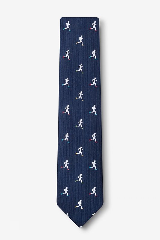 Runner’s High Navy Blue Skinny Tie