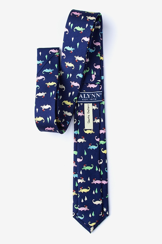 Santa Gators Navy Blue Skinny Tie