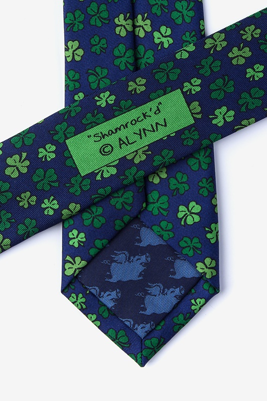 Shamrock Navy Blue Skinny Tie