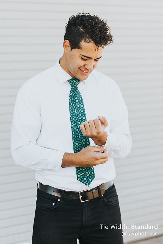 Shamrock Navy Blue Skinny Tie