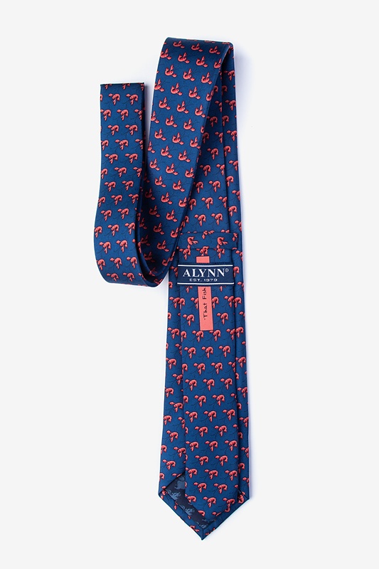 That Fish Cray Navy Blue Extra Long Tie