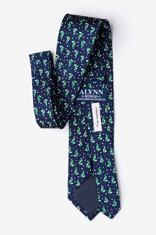 Tree-mendous Navy Blue Extra Long Tie