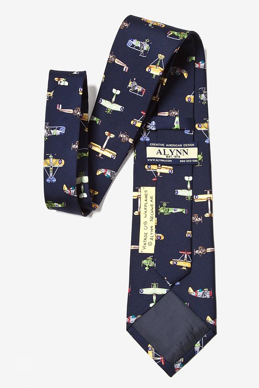 Vintage U.S. Warplanes Navy Blue Tie