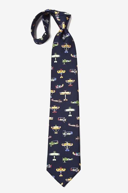 Vintage U.S. Warplanes Navy Blue Tie