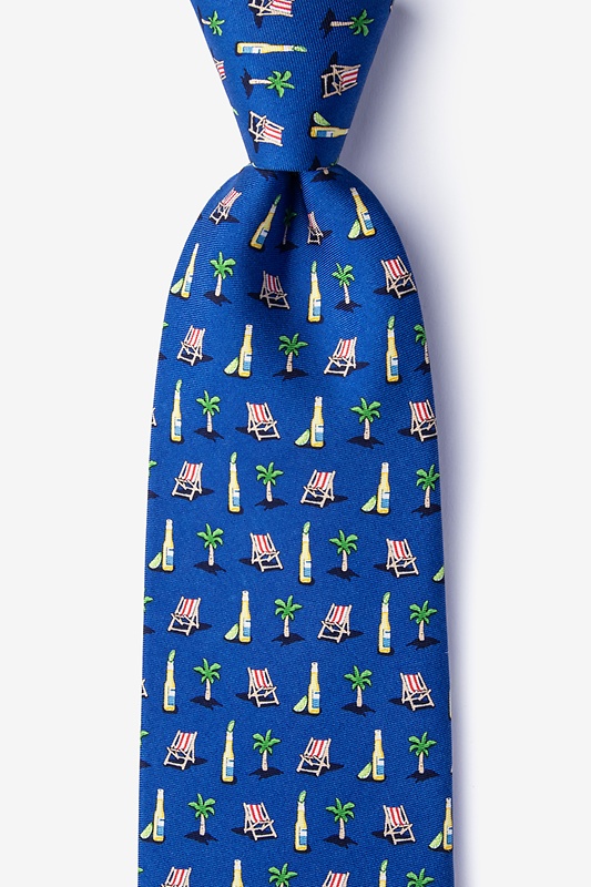 Wish You Were Beer Navy Blue Tie