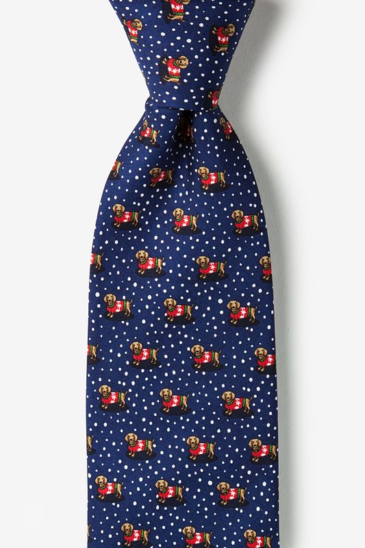 Yappy Howlidays Navy Blue Extra Long Tie