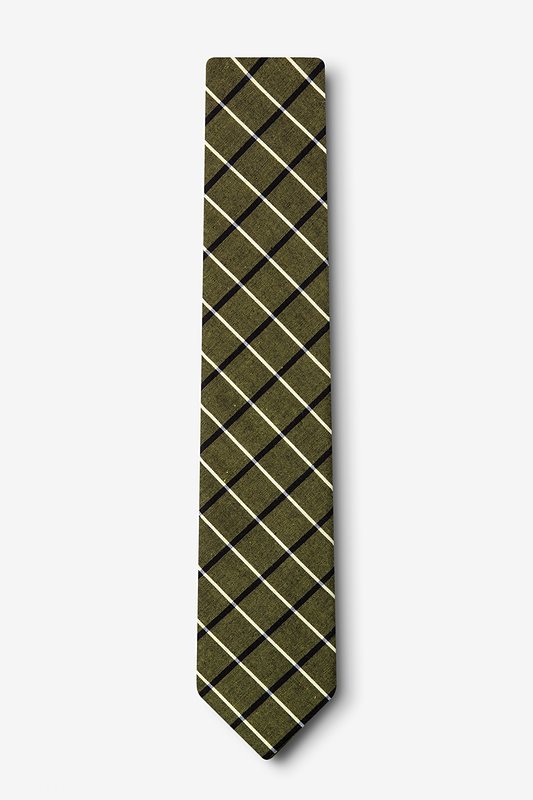 Tuscon Olive Skinny Tie